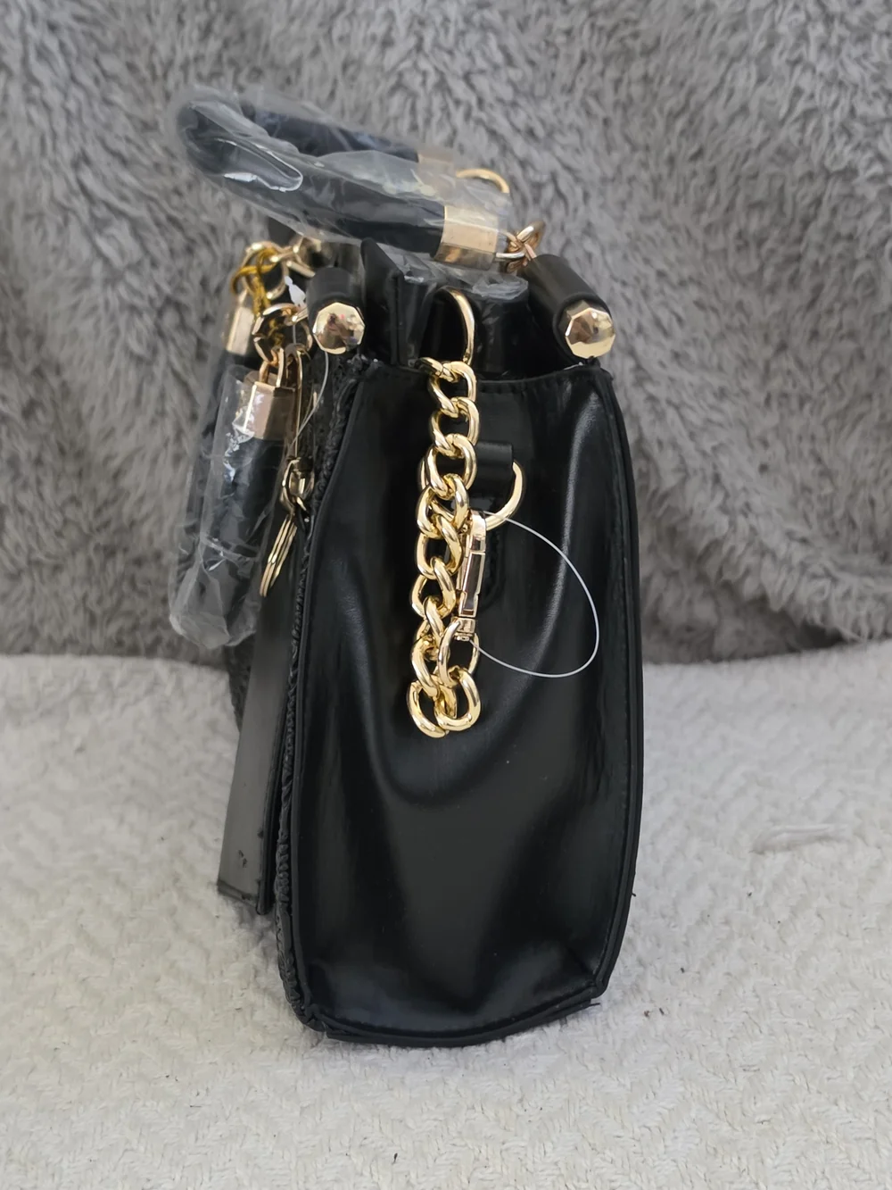 bebe Nola Mini Satchel in black
